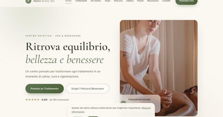 Anteprima del sito Aurea Beauty Spa