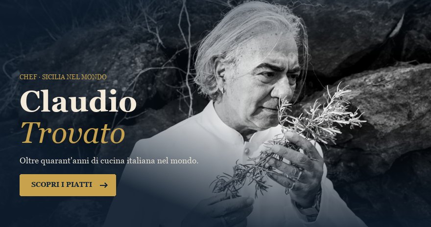 Anteprima del sito dello chef Claudio Trovato