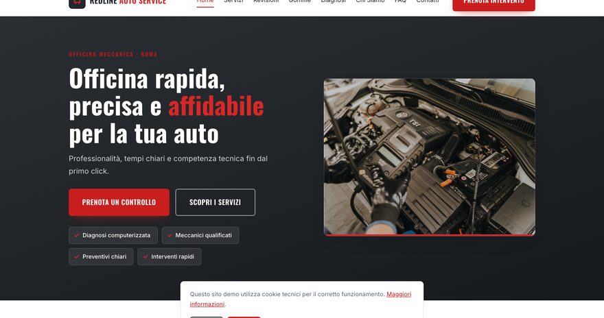 Anteprima del sito Redline Auto Service