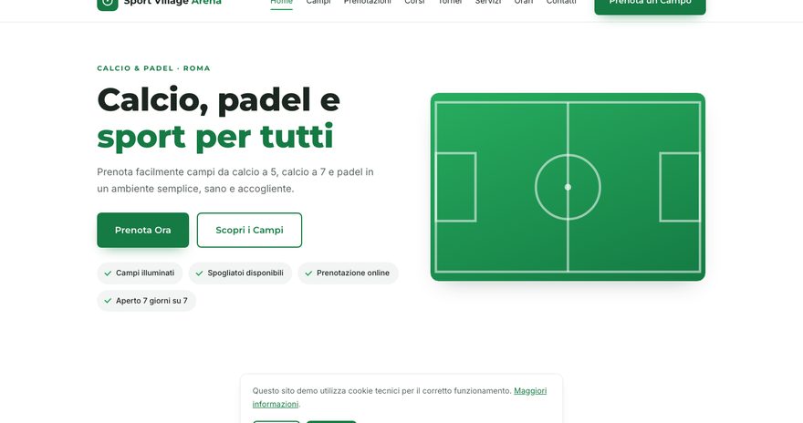 Anteprima del sito Sport Village Arena